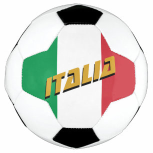 Italië football en Italiaanse vlag / sport Voetbal