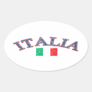 Italië football ontwerp ovale sticker