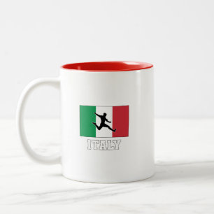 Italië Football Voetbalteam Tweekleurige Koffiemok