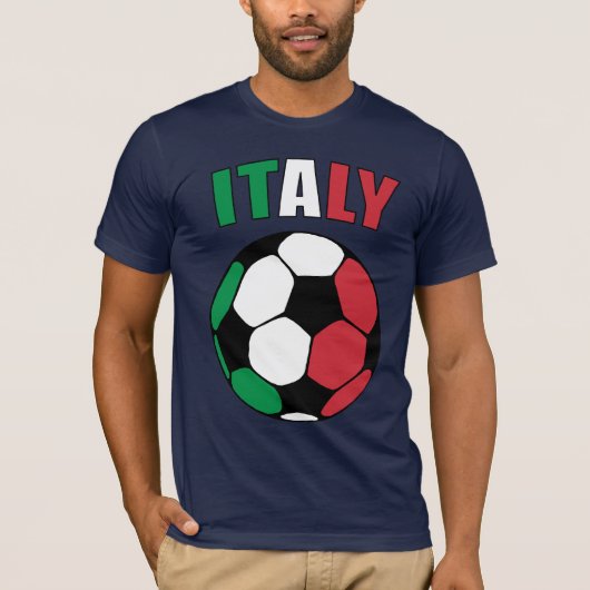 Italië Footy (Donker) T-shirt (Voorkant)