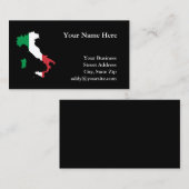 Italie Forme de carte Couleurs du drapeau italien (Devant / Derrière)