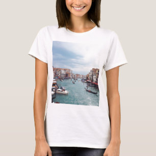  Italië Foto Venetië Canal T-shirt