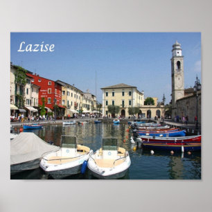 Italië - Gardenmeer - Lazise - haven - Poster
