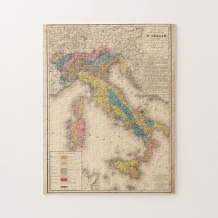  Italië Geologische kaart (1844) Legpuzzel