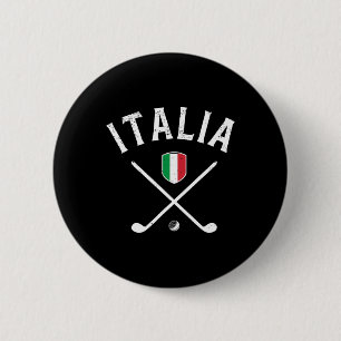 Italië Golf - Italiaanse Vlag Golf Tee Ronde Button 5,7 Cm