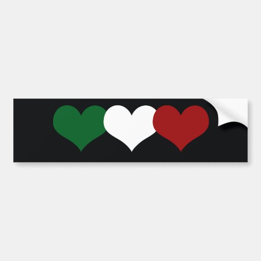 Italië Heart Bumpersticker (Voorkant)