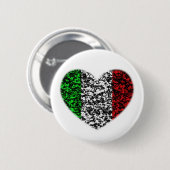 Italië Heart Ronde Button 5,7 Cm (Voorkant /achterkant)