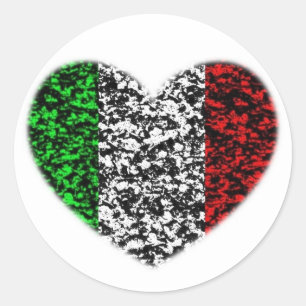 Italië Heart Ronde Sticker