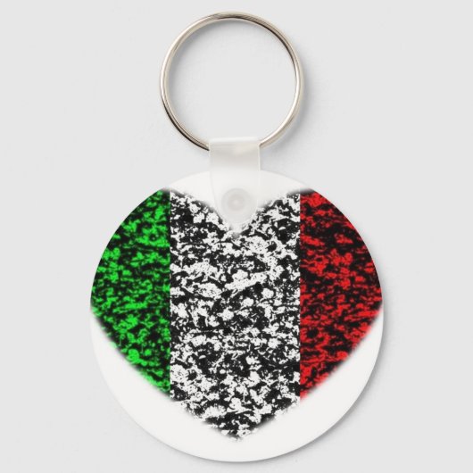 Italië Heart Sleutelhanger (Voorkant)