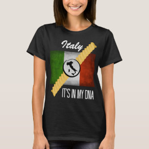 Italië Het is in mijn DNA-anker Italiaanse vlag Ro T-shirt