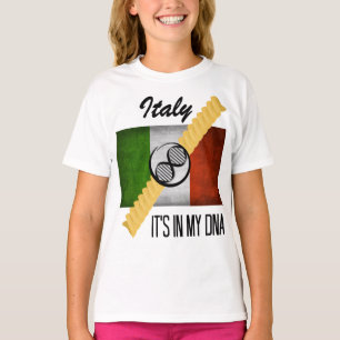 Italië Het is in mijn DNA Molecule Italiaanse vla T-shirt