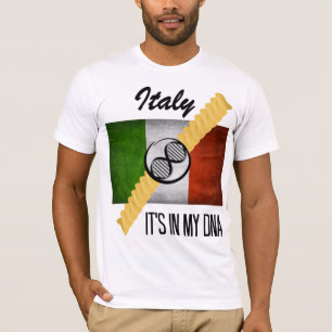 Italië Het is in mijn DNA Molecule Italiaanse vlag T-shirt