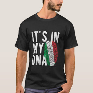 Italië Het zit in mijn DNA Trotse Italiaanse vlag T-shirt