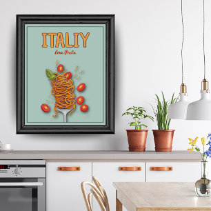 Italië houdt van pasta poster