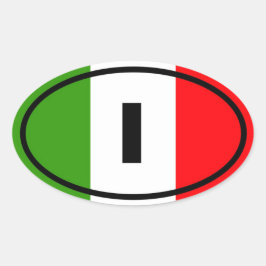 Italië - I - Europees Ovale Sticker