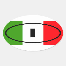 Italië - I - Europees Ovale Sticker