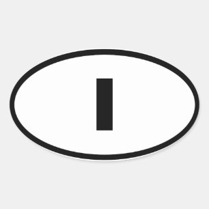 Italië - I - Europees Ovale Sticker