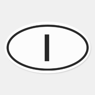 Italië "I" Ovale Sticker