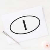 Italië "I" Ovale Sticker (Envelop)