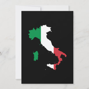 Italië in vlagkleuren kaart