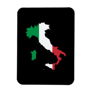 Italië in vlagkleuren magneet