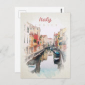 Italië in waterverf briefkaart (Voorkant / Achterkant)