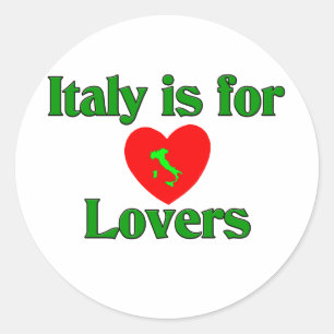 Italië is voor de liefhebbers ronde sticker