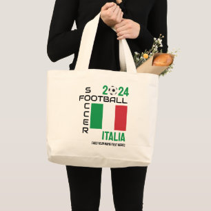 ITALIË ITALIA Football Aangepaste naam 2024 Elk ja Grote Tote Bag