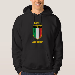 Italië Italia Sport Retro Vintage Trui Forza Azzu Hoodie
