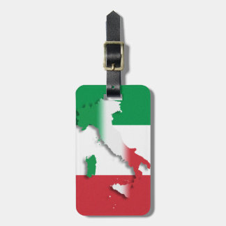 Italië Italiaans Bagagelabel van de vlag met leder