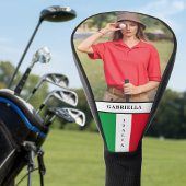 Italië Italiaans Vlaggennaam Foto Afbeelding Golfheadcover