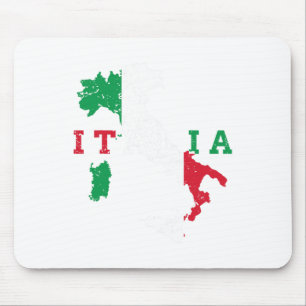 Italië Italiaanse kaart Flag Pride Gift Heritage I Muismat