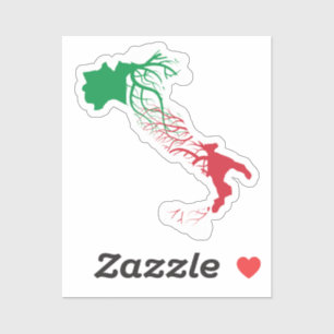 Italië Italiaanse kaart Roots Sticker