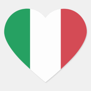 Italië - Italiaanse nationale vlag Hart Sticker
