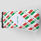 Italië Italiaanse vlag betegeld groen gepersonalis Golfheadcover (Voorkant)