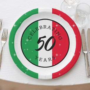 Italië Italiaanse vlag Birthday Jubileum Papieren Bordje