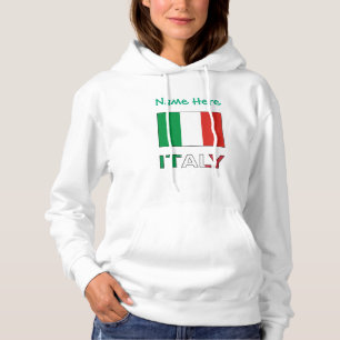 Italië Italiaanse vlag Groene Personalisatie Hoodie