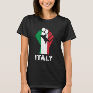 Italië Italiaanse Vlag Italiaanse Roots Handfist I T-shirt