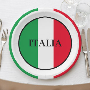 Italië Italiaanse vlag rode witte groene Italië Papieren Bordje