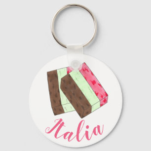 ITALIË Italië Italiaans voedselspumoni Ice Cream G Sleutelhanger