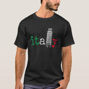 italië italië italiaanse vlaggepride olietoren van t-shirt