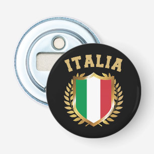 Italië/Italië Vlaggelschild Button Flesopener