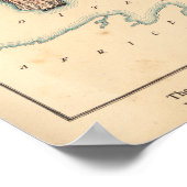  Italië Kaart Poster (Hoek)