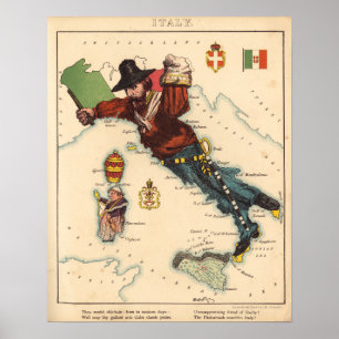  Italië Kaart Poster