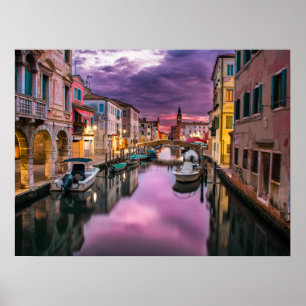 Italië - kanaal van Venetië Poster