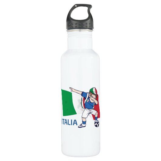 Italië Kind voetbal schooljongen Waterfles (Voorkant)