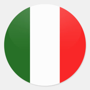 Italië Kwaliteit Vlag Cirkel Ronde Sticker