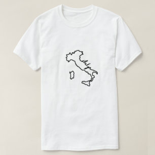 Italië Landenoverzicht met Italiaanse Script Moder T-shirt
