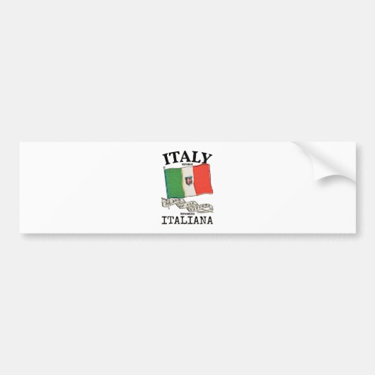  Italië Landenvlag Bumpersticker (Voorkant)