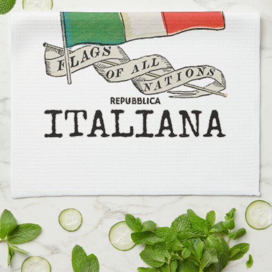  Italië Landenvlag Theedoek (Gevouwen)